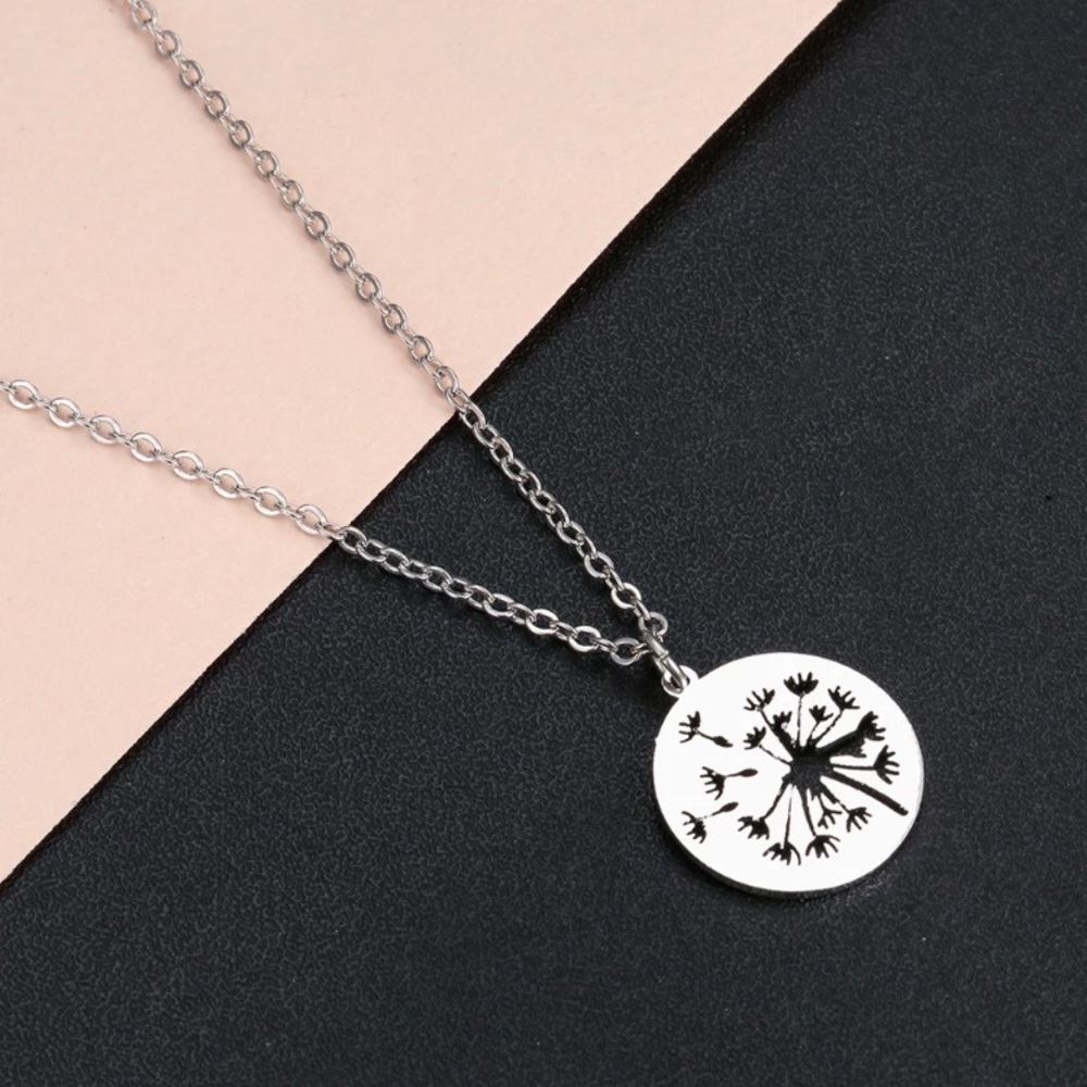 “Make A Wish” Dandelion Plant Floral Boho Necklace - Picture 5 of 6